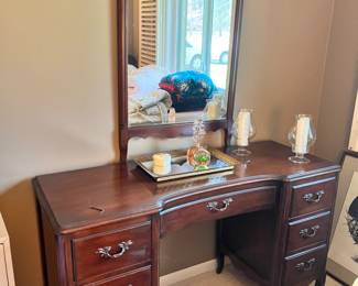 Desk and Mirror. Part of bedroom set