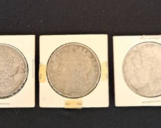 005 Count 3 Morgan Dollars 1878 - 1921