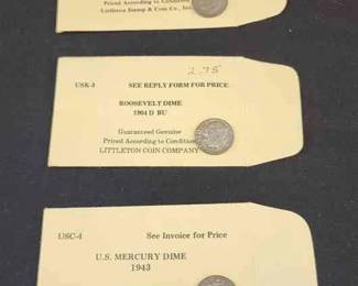 Us Merucry Dime And Roosevelt Dimes 