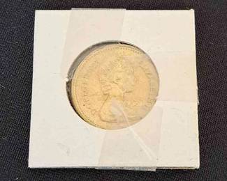 One 1983 ONEPound Elizabeth II Coin