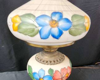 Stunning Vintage Double Globe Hurricane Lamp