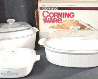 4 Qt. Vintage Corning Ware Covered Oval Roaster More