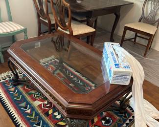 Coffee table and area rug