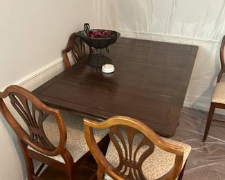 Antique table and chairs