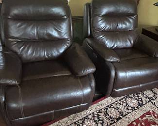 Leather power recliners (like new)