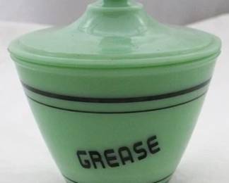 8191 - Jadeite covered grease jar 6 x 5.5
