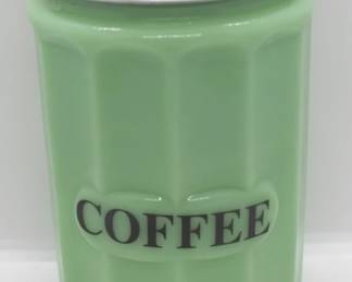 8188 - Jadeite Coffee Canister 7 1/4 tall
