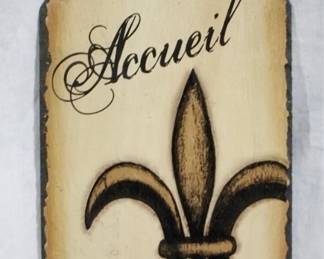28 - French "Welcome" Slate, 8.25 x 12.5
