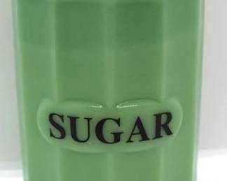 8187 - Jadeite sugar canister 7" tall
