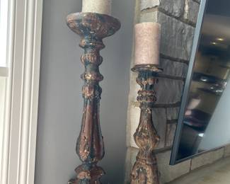 Pair of Small Candle Sticks 27" H $20