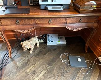 Ornate Three Drawer Desk 59" W x 24" D x 31" H $250