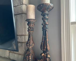 Pair of Large Candle Sticks 34" H $35