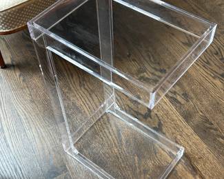 Acrylic Side Table 10" W x 14" D x 24" H $40