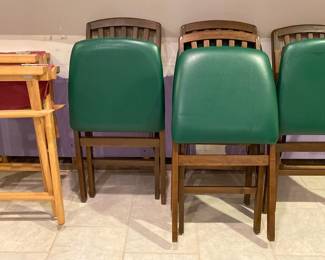 Vintage Folding Chairs Green Stackmore, Directors Chairs 