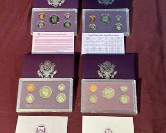 Four US Mint Proof Sets