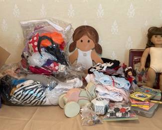 Mystery Lot Of Childrens Dress Up, Dolls, Toys, And More AMERICAN GIRL DOLL, RAGGEDY ANN 