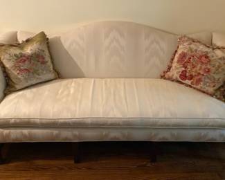  01 Vintage Reynolda Upholstery Cream Color Sofa 