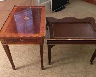 Set Of Two Ornate Side Tables 