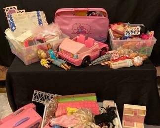 Mystery Lot Vintage Barbie Doll Clothes, Furniture  More 
