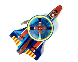 Vintage Avion Tin Windup Aircraft Toy