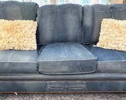 Denim uphostered sofa