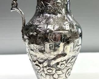 Samuel Kirk commissioned sterling ewer, 1820-1830.  Front view follows.