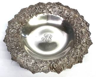Large, heavy sterling silver bowl