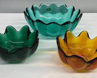 Blenko lotus bowls