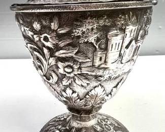 Samuel Kirk commissioned sterling covered bowl/sugar, 1820-1830.  Extremely rare and museum quality.  More views follow.