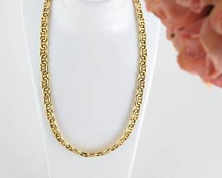 14K Yellow Gold "T" Link Necklace