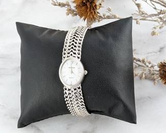 Croton 14K White Gold Watch with Mother of Pearl Watch Face
