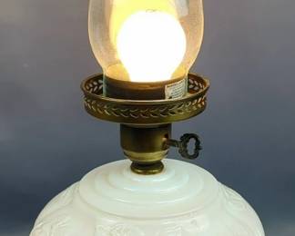 Electric Hurricane Lamp With Claw Feet, 22" Tall, Powers On