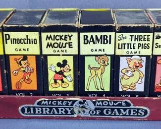 Mickey Mouse Library Of Games Including Donald Duck, Pinocchio, Mickey Mouse, Bambi, The Three Little Pigs And Snow White