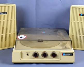 Fisher-Price Phonograph With 2 Speakers, Plays 33 And 45 Records