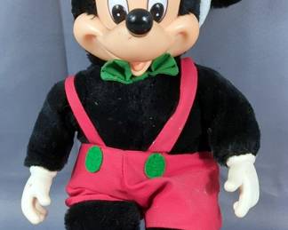 Applause Mickey Mouse Plush Christmas Doll, 15" Tall