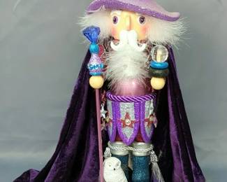Hollywood Nutcrackers By Kurt S. Adler Purple Wizard, 17" Tall