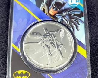 2023 Samoa 1 Troy Ounce .999 Fine Silver $5 DC Comics Batman Coin