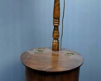 Sewing Basket, 3 Legged Floor Lamp 54" Tall