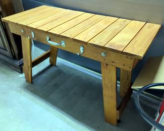 Handcrafted Collapsible Table, 25" x 39" x 17"