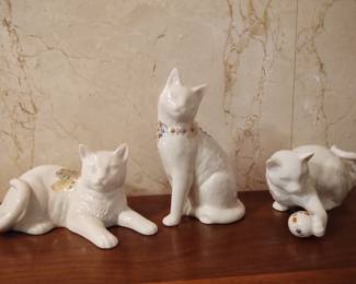  Lenox Jeweled Collection Cat Figurines