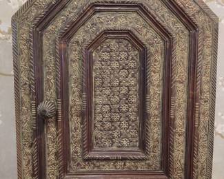 Exotic Handmade Wall Mirror Hidden Behind Closed Door