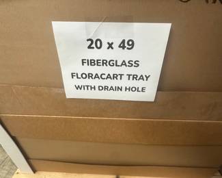 20 x 49 Fiberglass Tray with Drain Hole 