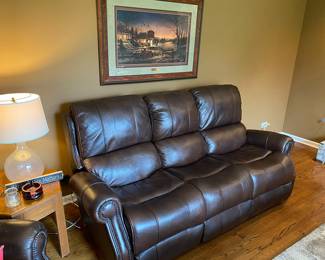 Leather Sofa - Electric Reclining