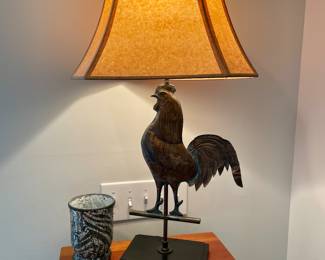metal rooster lamp