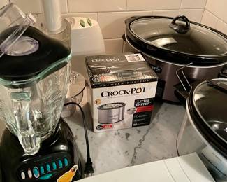 crock pots, food processor, blender