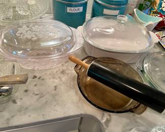Rolling pin, more baking dishes