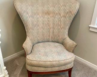 antique high back chair