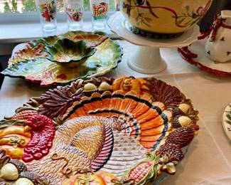 turkey platter, fall platters