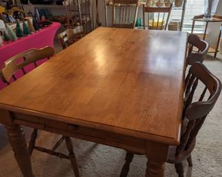 Solid Wood Dining Table - $260 - 36" wide, 60" long.