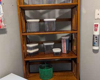 Collapsible Shelf Unit - $80 - 27.5" wide, 11.5" deep, 76" tall.